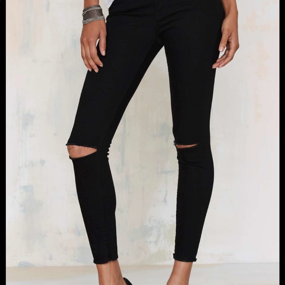 Nasty Gal Denim - Nasty Gal black “Renegade” skinny jeans